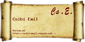 Csibi Emil névjegykártya